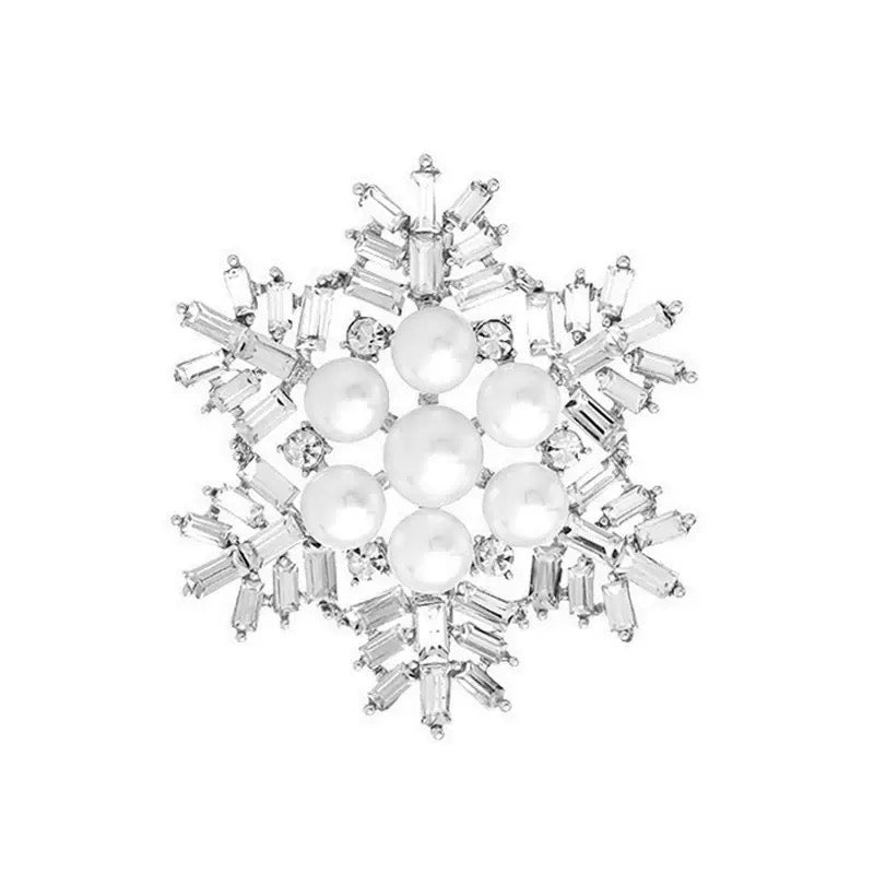 Snowflake Rhinestone Brooch PA6417