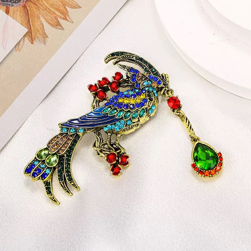 Bird Rhinestone Brooch PA6443