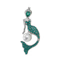 Mermaid Rhinestone Brooch PA6446
