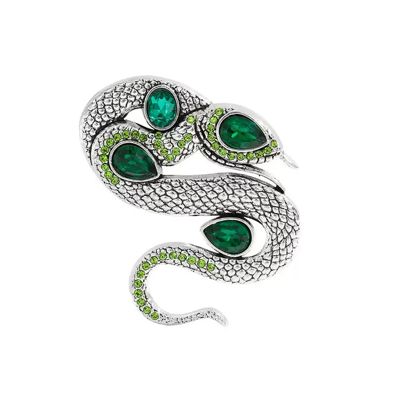 Snake Alloy Rhinestone Brooch PA6432
