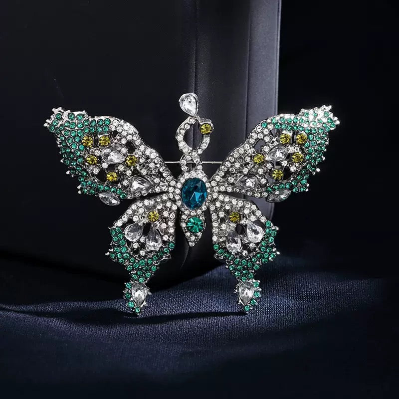 Butterfly Alloy Rhinestone Brooch PA6433