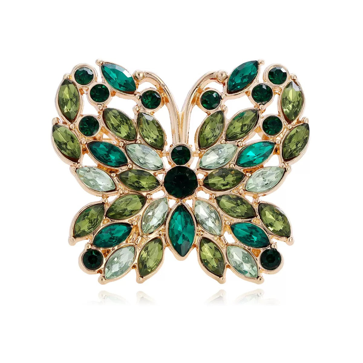 Butterfly Alloy Rhinestone Brooch PA6405 - view 4