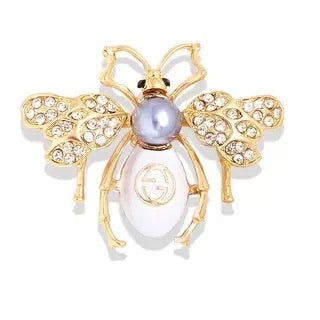 Bee Alloy Rhinestone Brooch PA3763