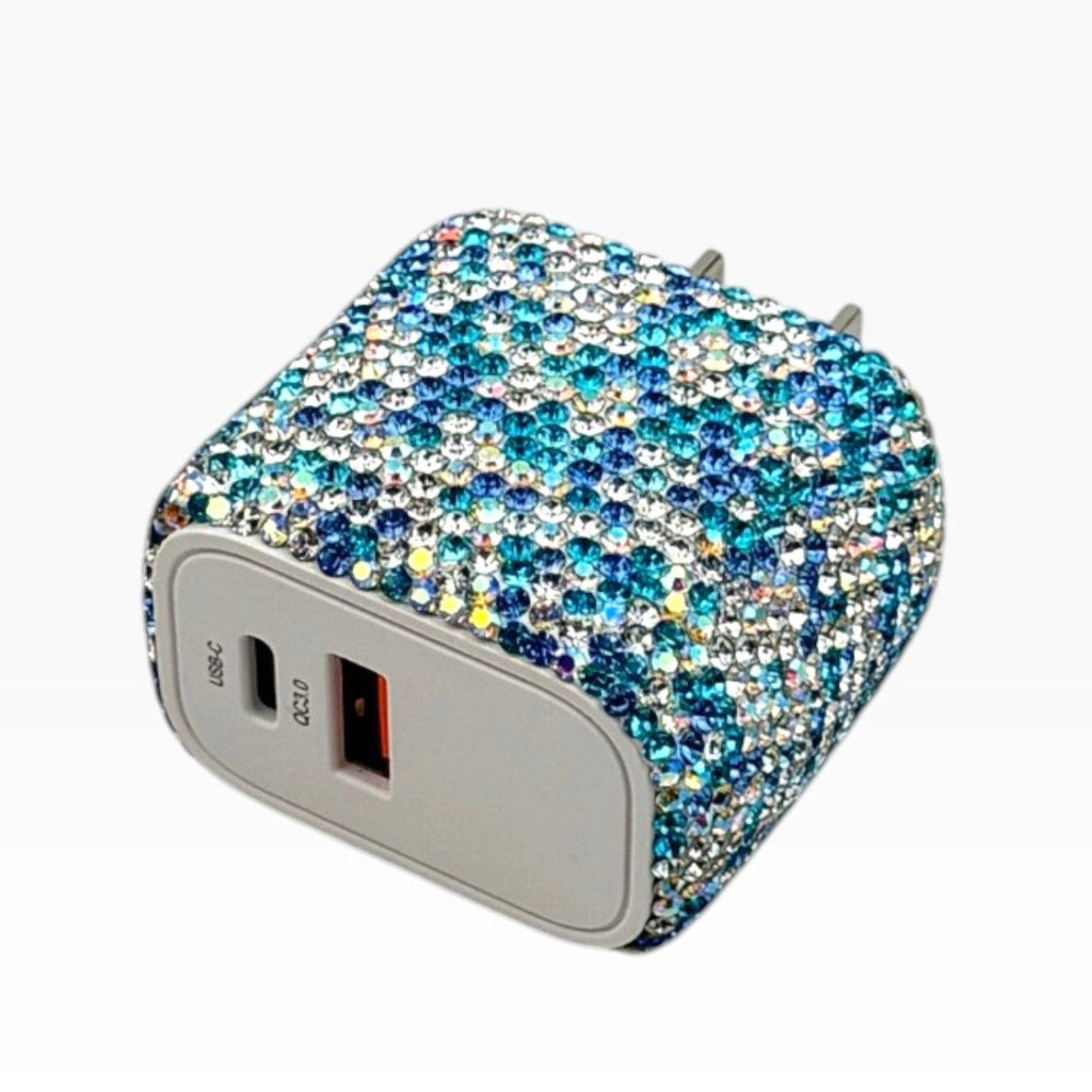 Ceramic Rhinestone USB-C & USB Dual-Port Wall Charger MIS1022 - view 11