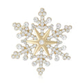 Snowflake Alloy Brooch PA6411 - view 2