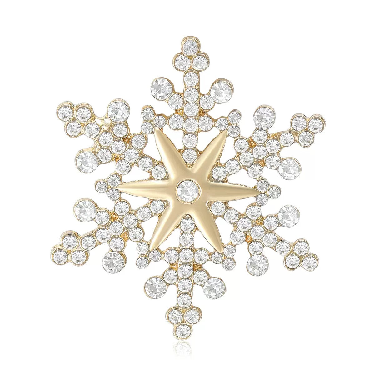 Snowflake Alloy Brooch PA6411 - view 2