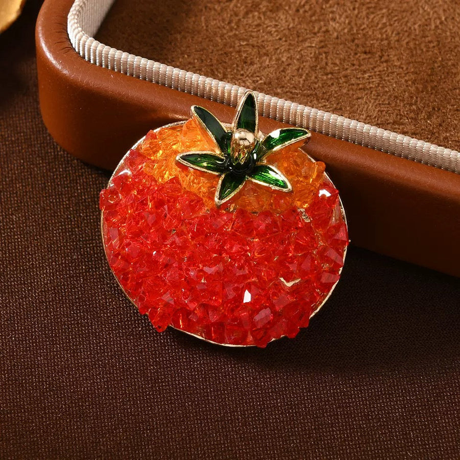 Tomato Alloy Brooch PA6382