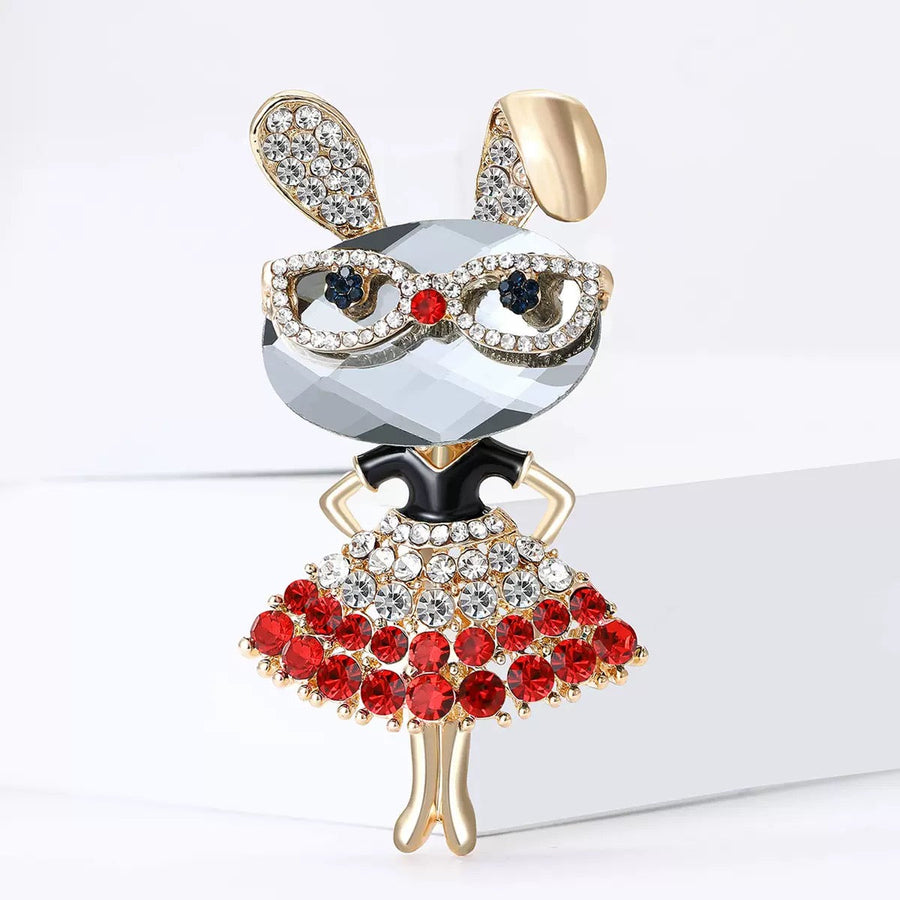 Rabbit Alloy Brooch PA6399