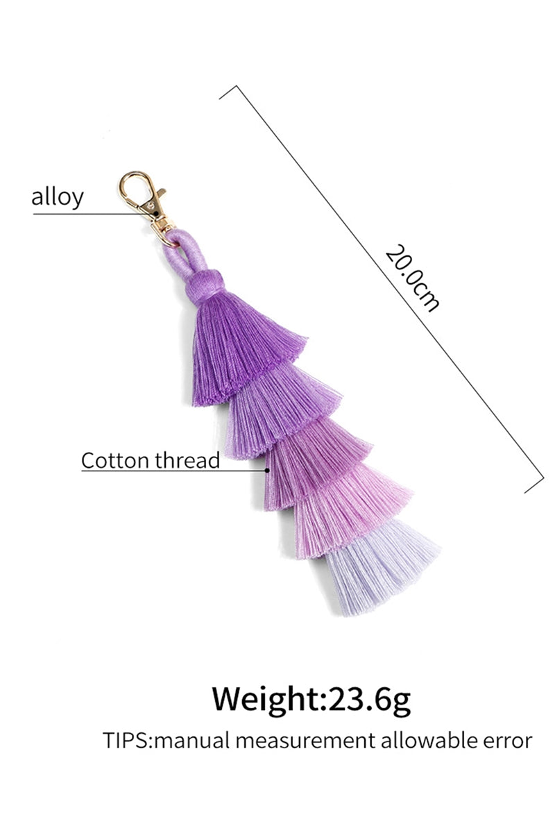 Fashion Multi Color Tassel Keychain K1108 - view 2