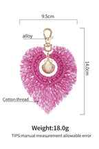 Heart Shaped Tassel Braided Keychain K1127 - view 2