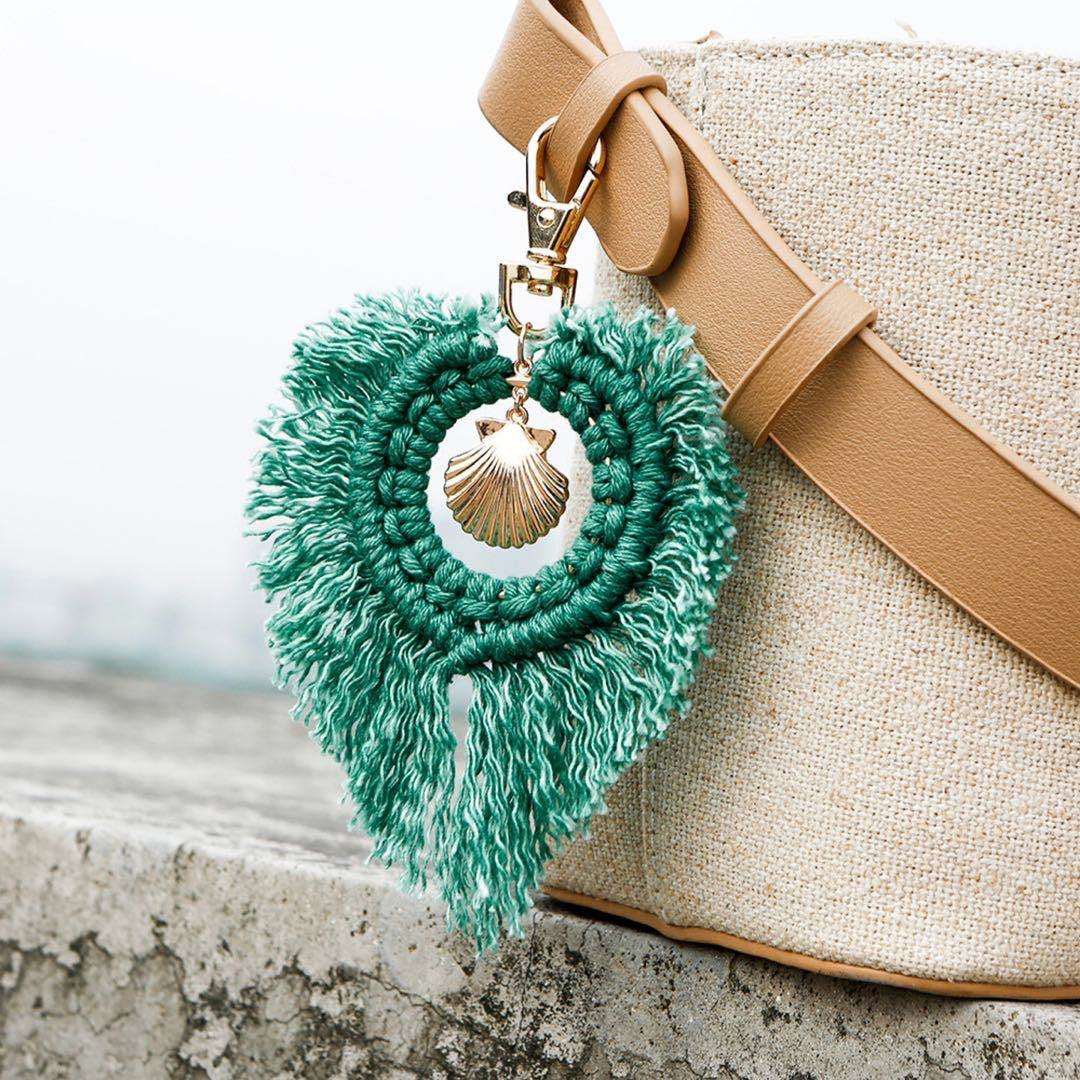 Heart Shaped Tassel Braided Keychain K1127 - view 7