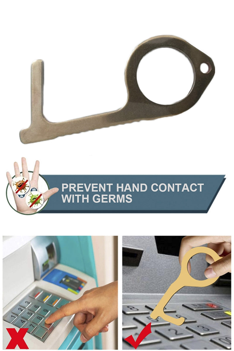 Copper Contactless Door Opener Keychain K1137