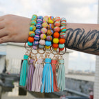 Silicone Bead Bracelet Keychain K1159 - view 8