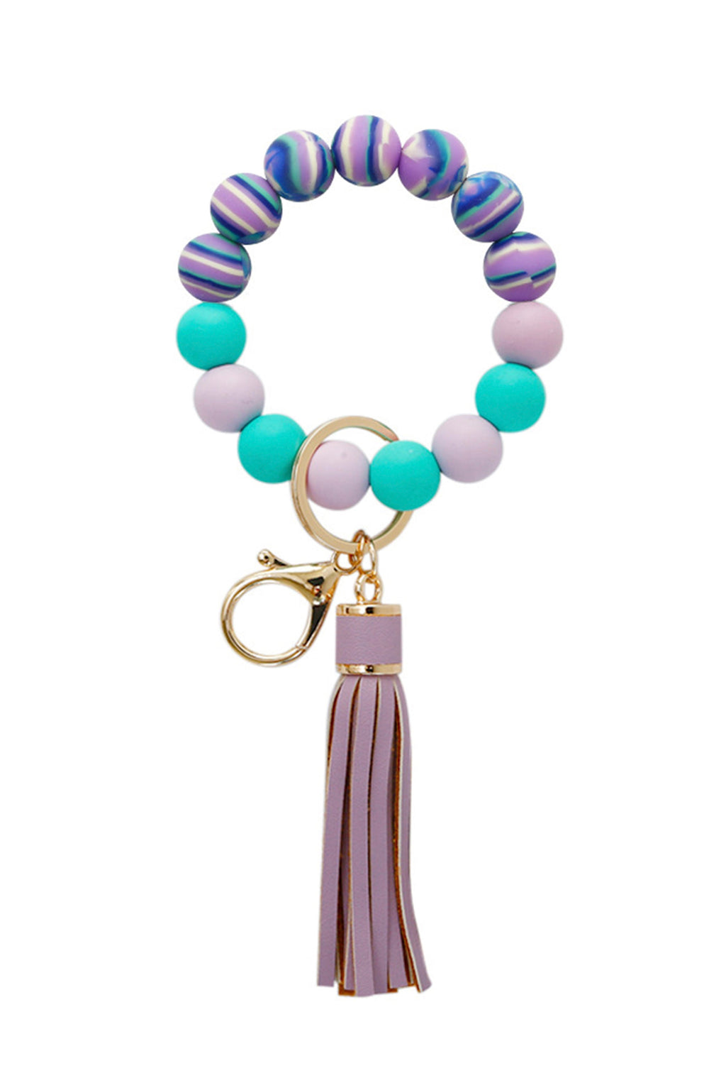 Silicone Bead Bracelet Keychain K1159 - view 4