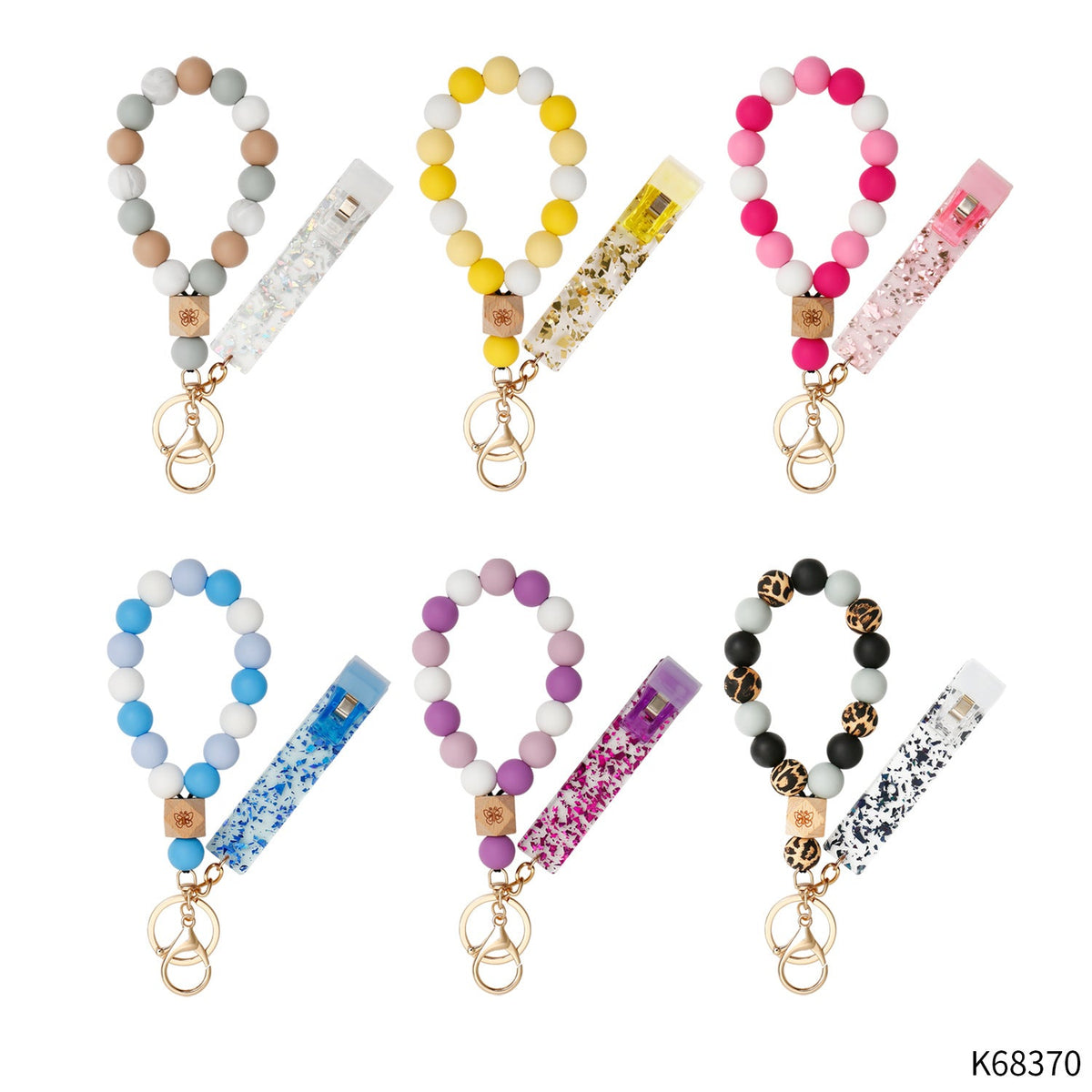 Contactless Card Picker Silicone Bead Keychain K1172 - view 3