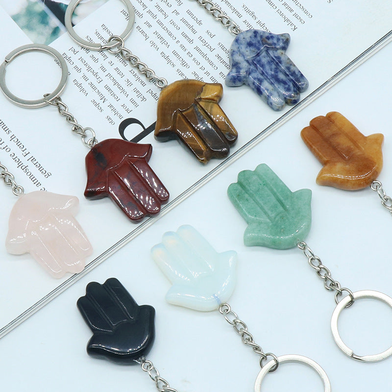 Natural Stone Fatima Palm Keychain K1173 - view 9