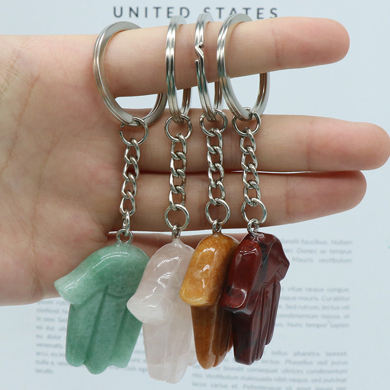 Natural Stone Fatima Palm Keychain K1173 - view 7
