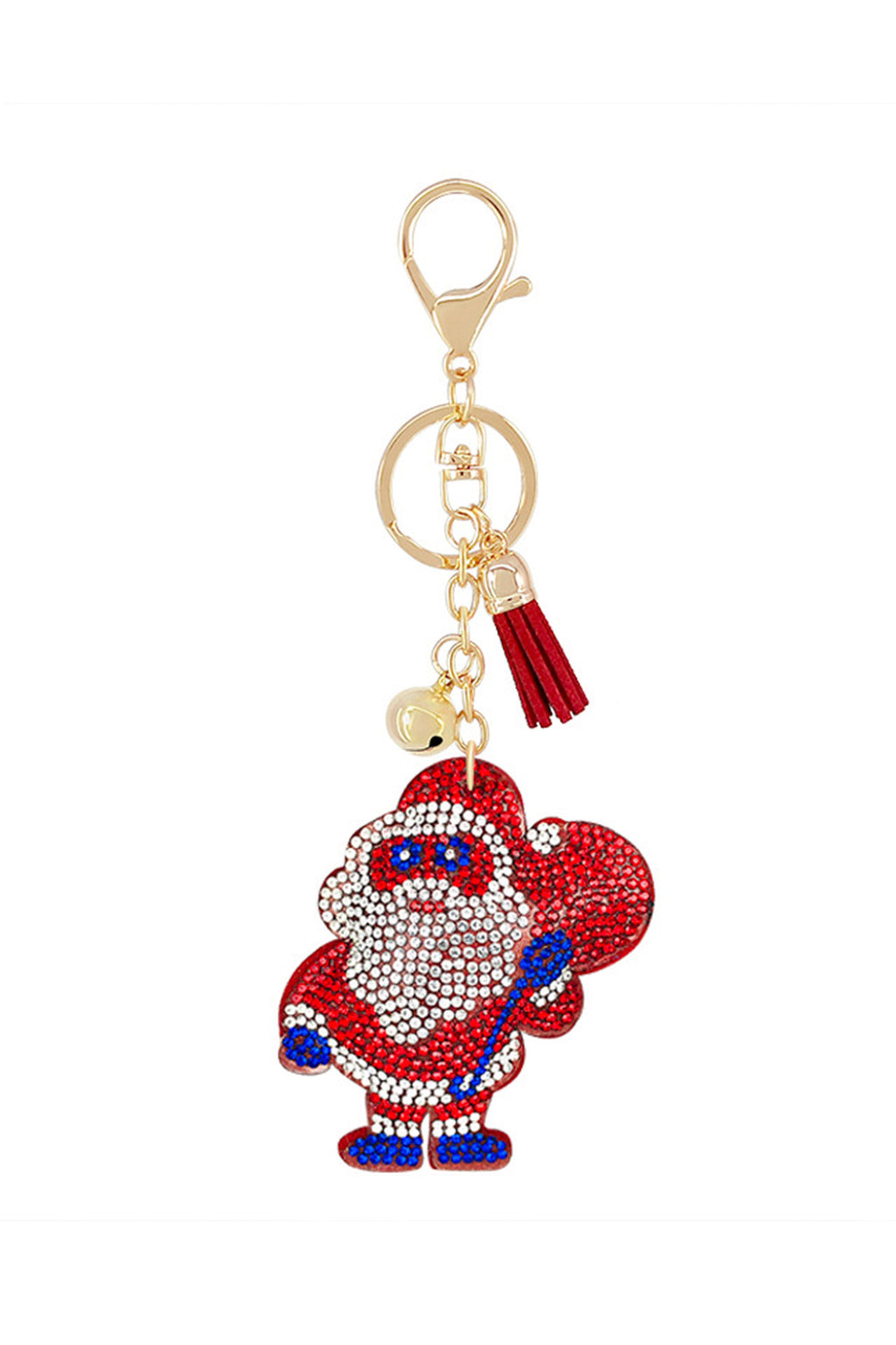 Santa Claus Rhinestone Keychain K1226