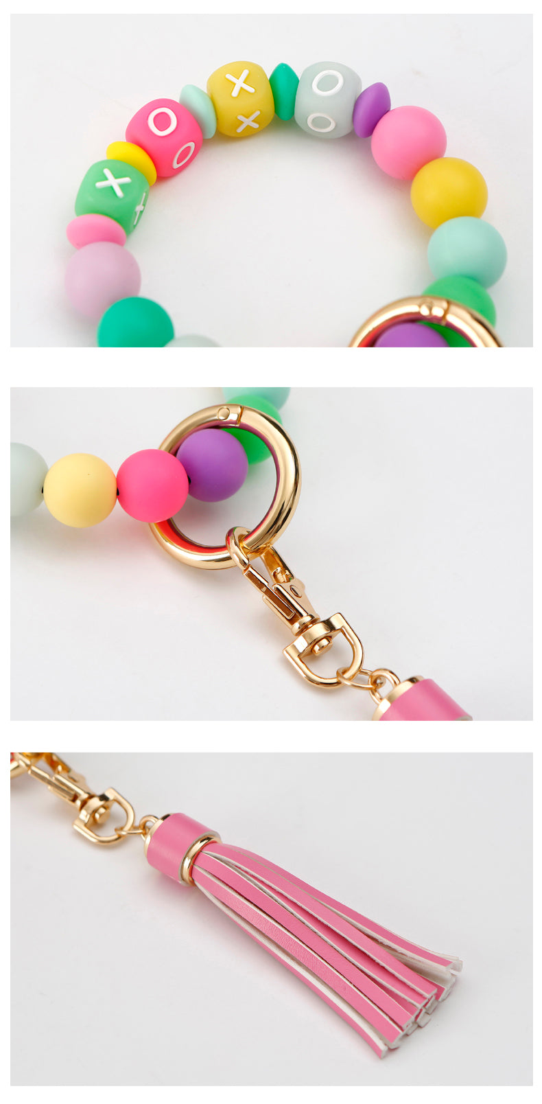 Silicone Beads Tassel Keychain K1239 - view 3