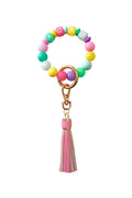 Silicone Beads Tassel Keychain K1239