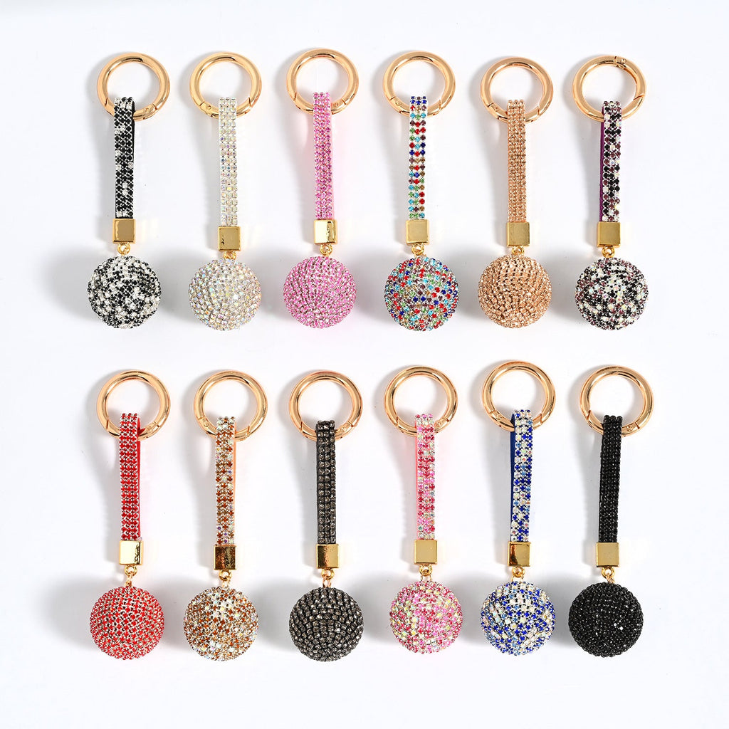 Ball Rhinestone Keychain K1264 - view 4