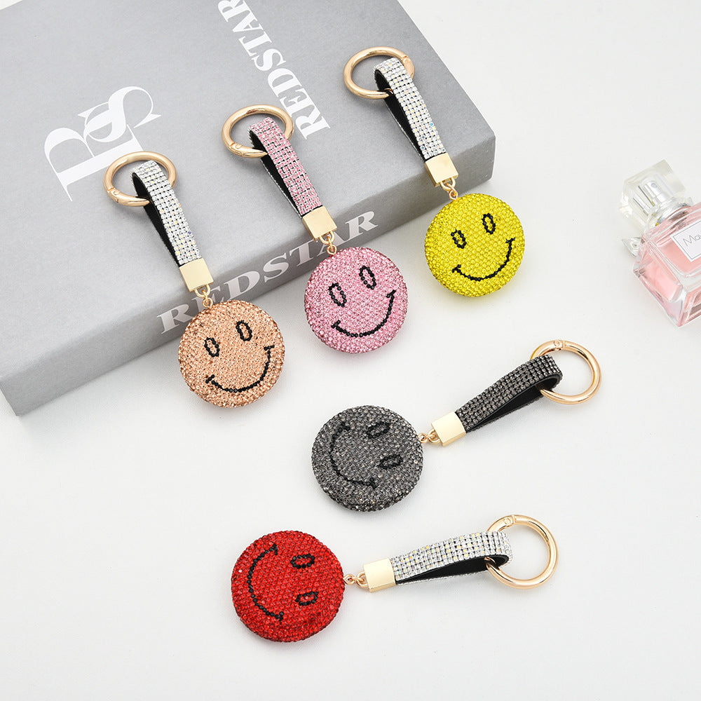 Smiley Face Rhinestone Keychain K1265 - view 4