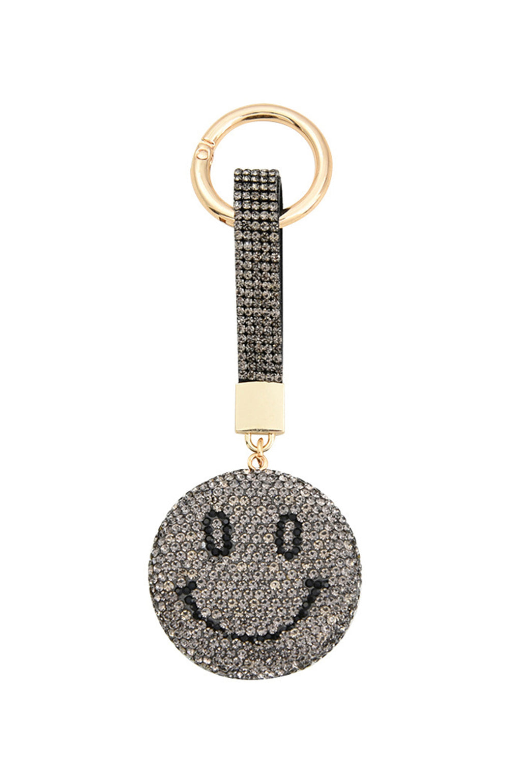 Smiley Face Rhinestone Keychain K1265