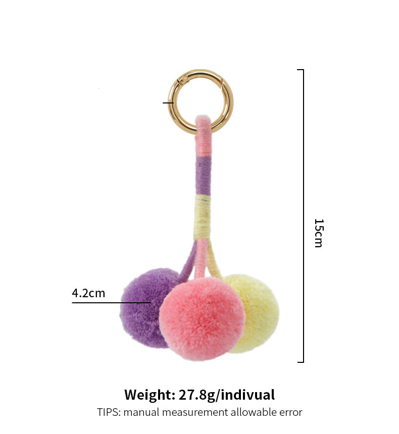 Pompom Cotton Keychain K1270 - view 2