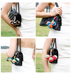 Multicolor Pompom Cotton Keychain K1271 - view 6