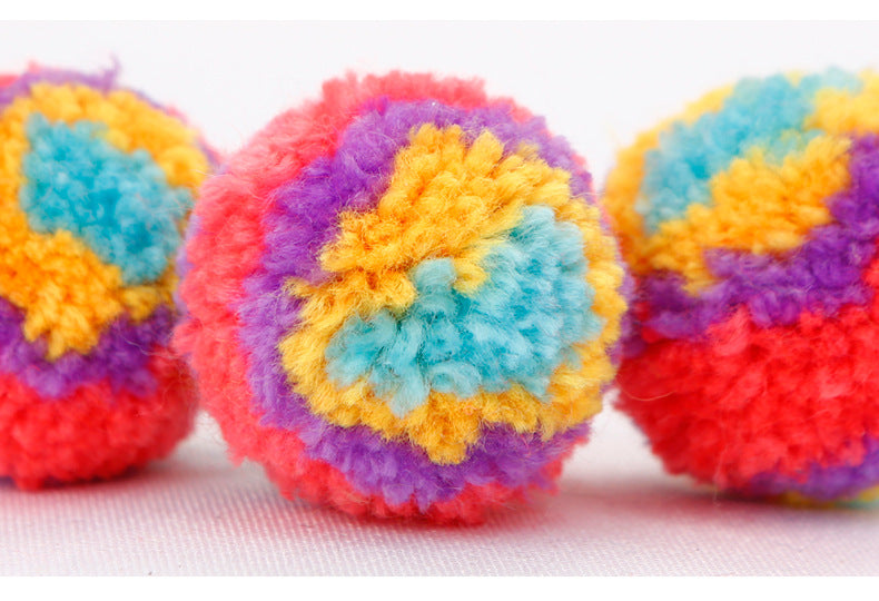 Multicolor Pompom Cotton Keychain K1271 - view 5