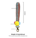 Handmade Braided Pompom Keychain K1274 - view 2