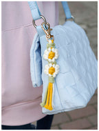 Flower Braided Cotton Thread Tassel Keychain K1284 - view 5