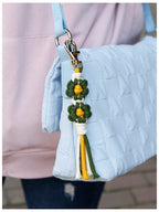 Flower Braided Cotton Thread Tassel Keychain K1284 - view 6