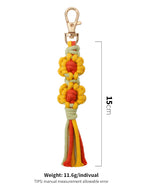 Flower Braided Cotton Thread Tassel Keychain K1284 - view 2