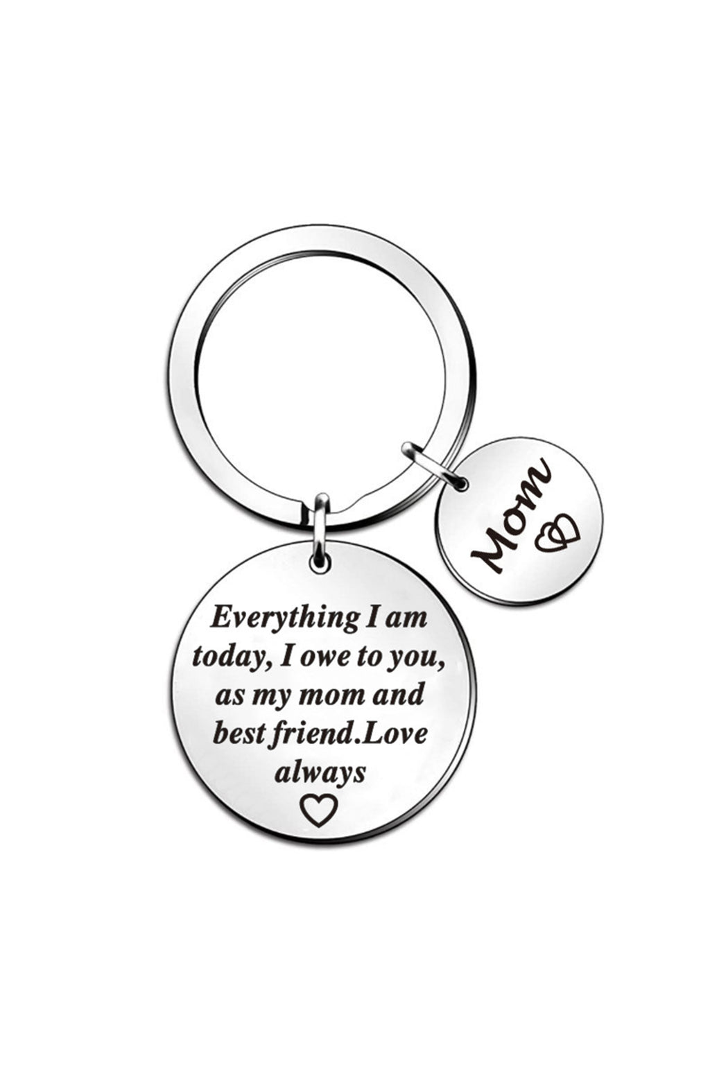 LOVE DAD Disc Stainless Steel Keychain K1296