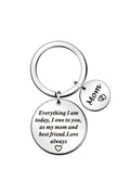 LOVE DAD Disc Stainless Steel Keychain K1296