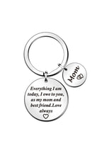 LOVE DAD Disc Stainless Steel Keychain K1296