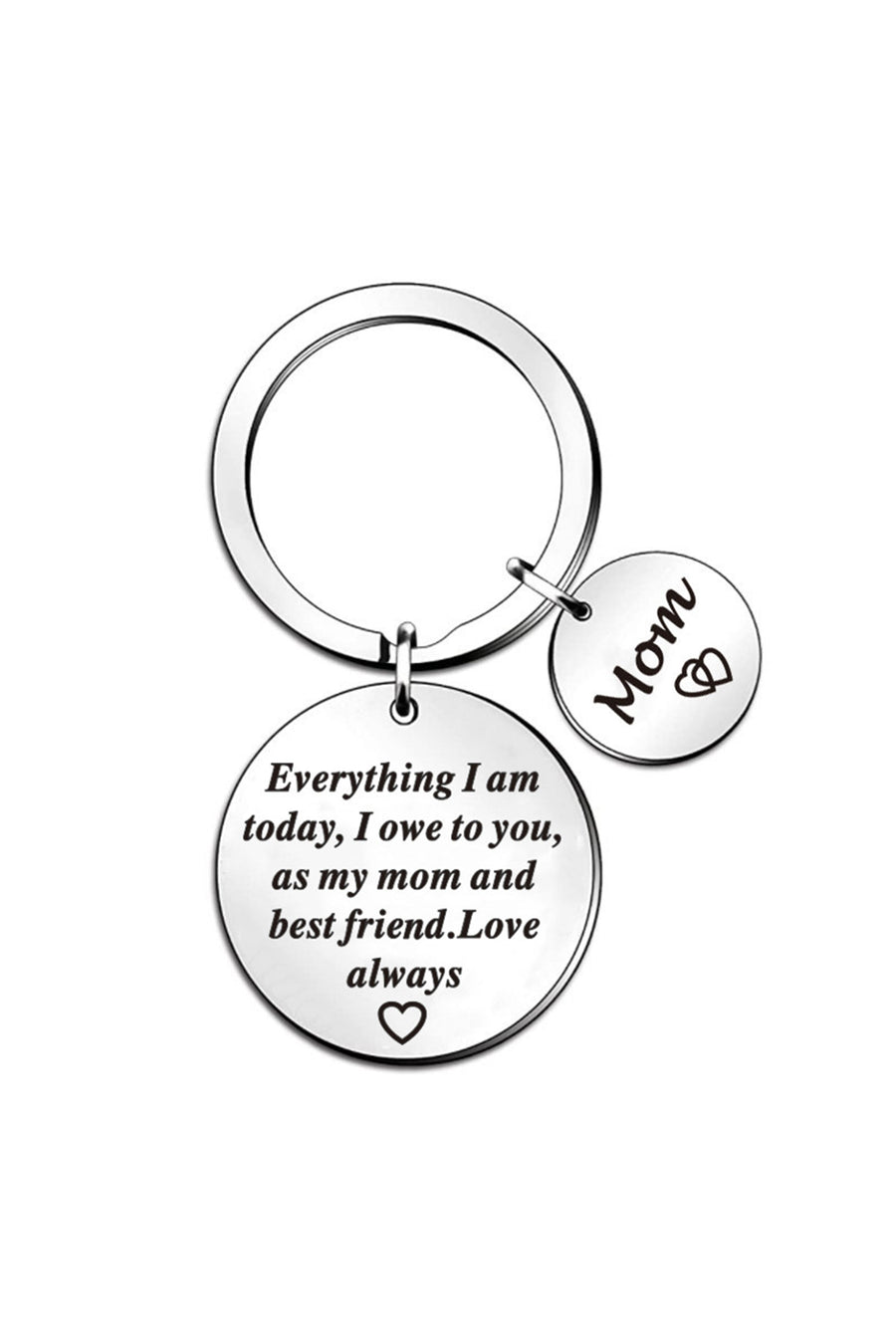 LOVE DAD Disc Stainless Steel Keychain K1296