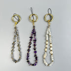 Natural Stone Phone Charm Keychain K1323