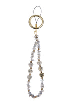 Natural Stone Phone Charm Keychain K1323-Labradorite