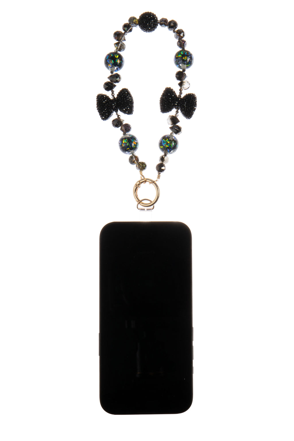 Crystal Bow Alloy Keychain Wristlet K1335 - view 2