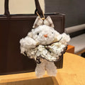 Brown Floral Dress With Rabbit Plush Keychain K1358 - view 2