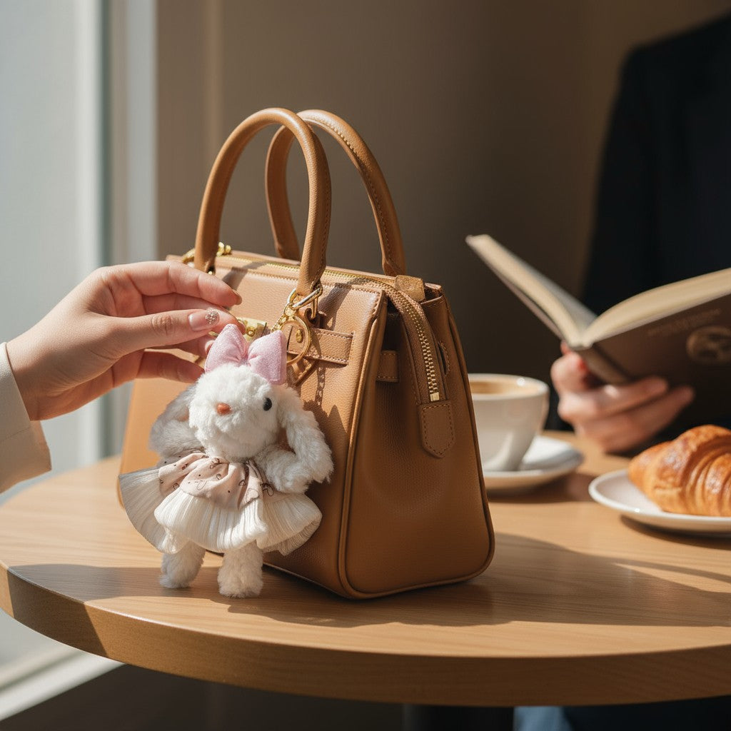 Heart-Shaped Dress Rabbit Keychain K1369 - view 5
