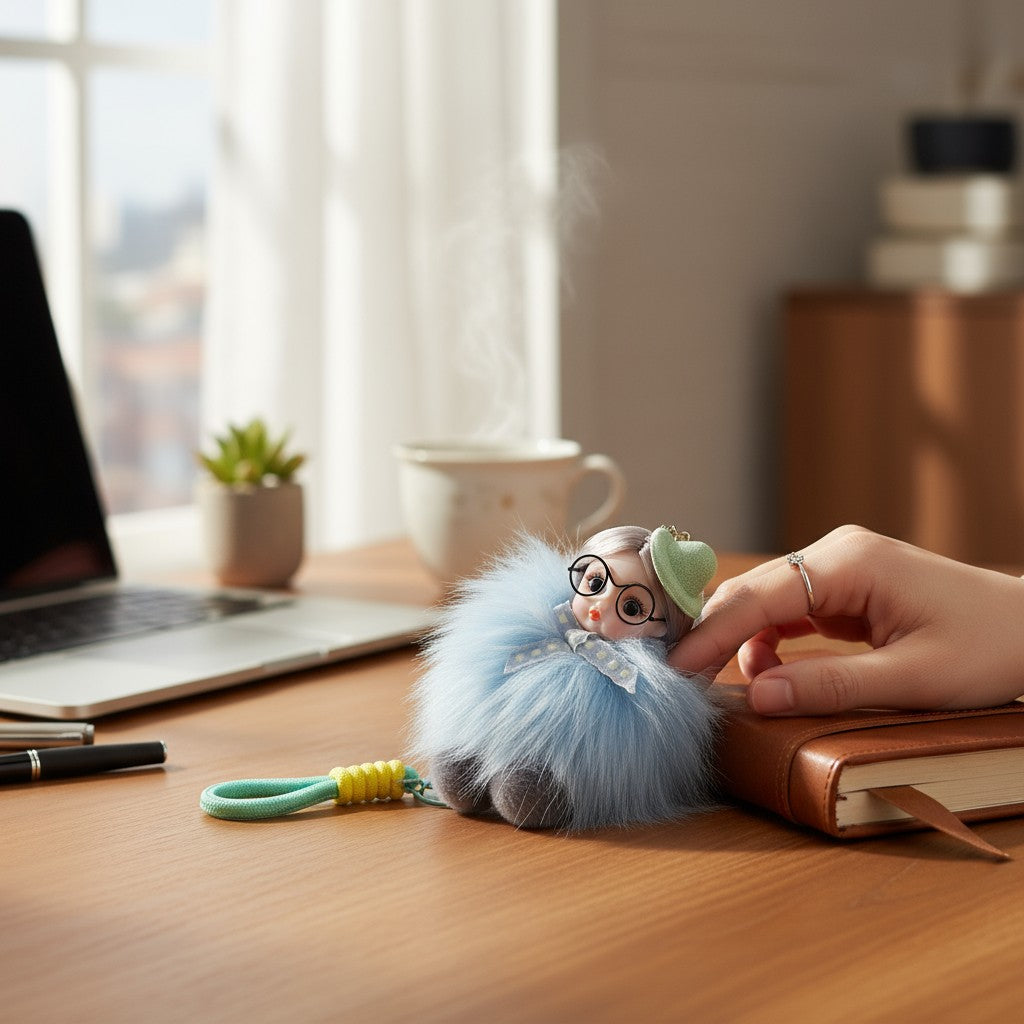 Doll With Glasses Keychain K1371 - view 10