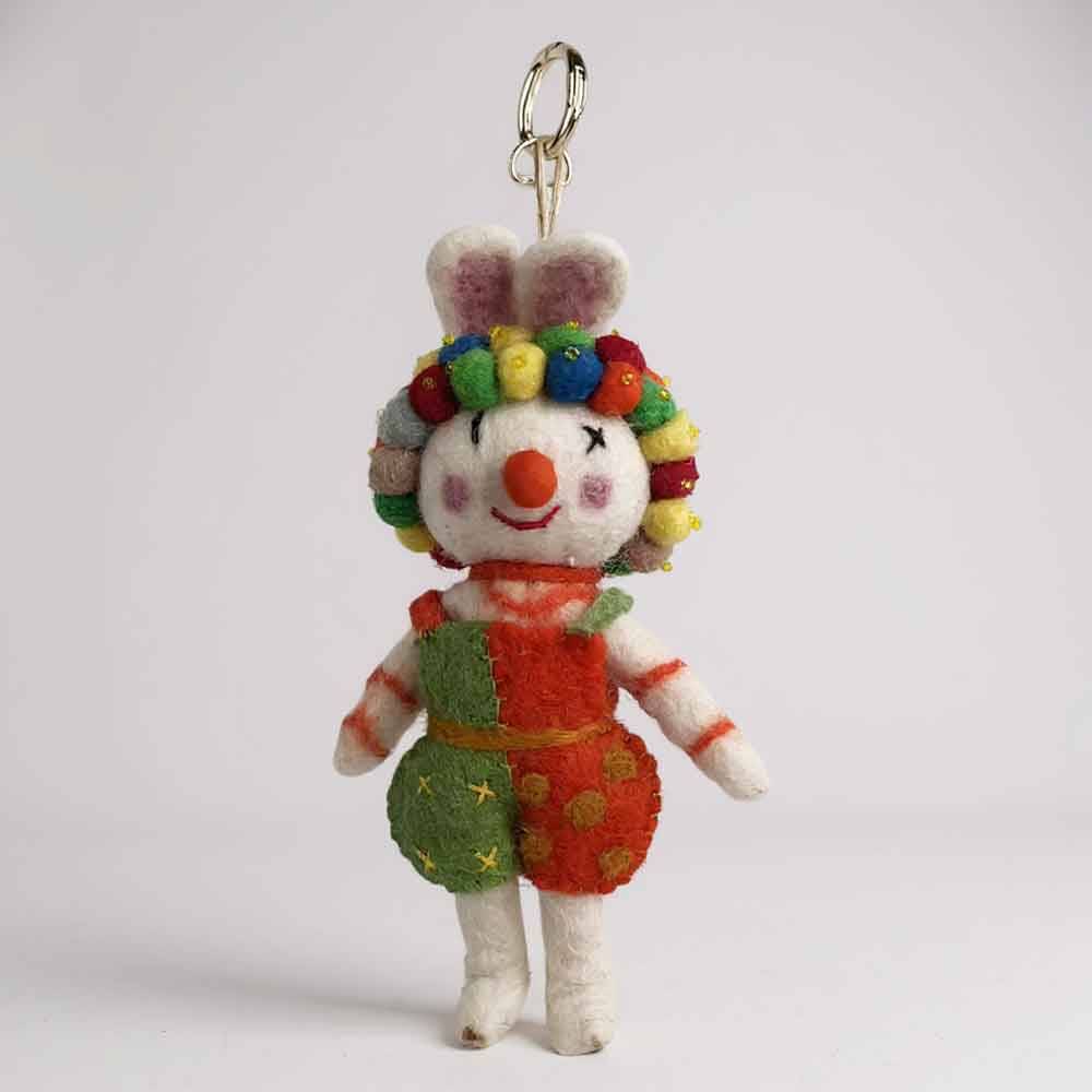 Rabbit Felt Keychain K1375 - view 2