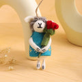 Sheep Wool Felt Keychain K1388