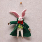 Green Coat Commander Rabbit Wool Felt Keychain K1391 - view 2