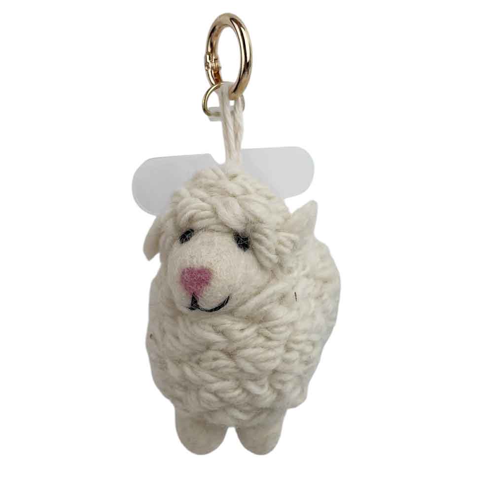 Sheep Felt Keychain K1393 - view 2