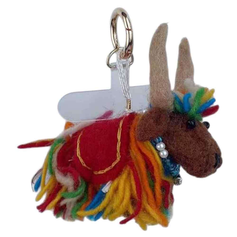 Bull Felt Keychain K1399