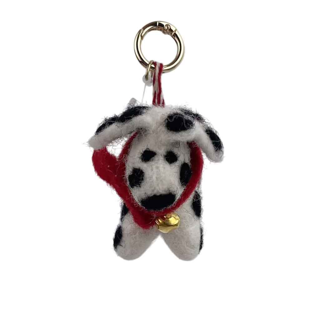 Dalmatian Felt Keychain K1402